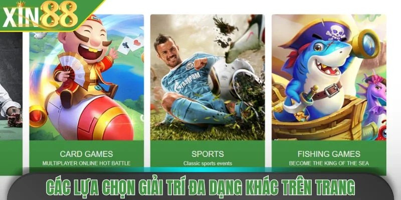 Các lựa chọn giải trí đa dạng khác trên trang